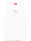 diesel - White tank top with cut-out logo