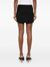 diesel - Black mini skirt with cut-out logo - 2