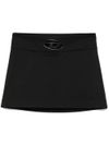 diesel - Black mini skirt with cut-out logo