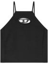 diesel - Black tank top with cut-out logo