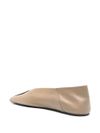 jil sander - Sandy-colored leather ballet flats - 1