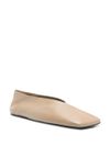 jil sander - Sandy-colored leather ballet flats - 2