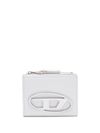 diesel - White wallet with logo plaque