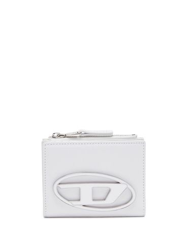 DIESEL - White wallet with logo plaque