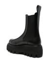 alexander mcqueen - Black glossy leather ankle boots with tank sole - 2