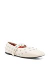 stella mccartney - Ivory ballerina flats embellished - 2