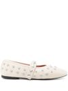 stella mccartney - Ivory ballerina flats embellished