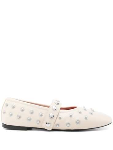 STELLA MCCARTNEY - Ivory ballerina flats embellished