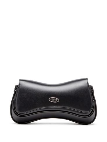 DIESEL - Pochette nera a farfalla con logo