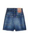 diesel - Shorts in blu jeans con tasche - 1