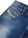 diesel - Shorts in blu jeans con tasche - 3