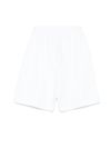 balmain - Shorts bianchi di cotone con patch logo - 2