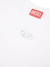 diesel - Cotton T-shirt with front logo plaque - 2