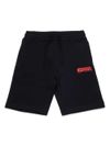 diesel - Black shorts with logo patch