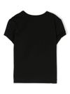 diesel - T-shirt nera con logo cut-out - 1