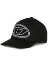 diesel - Cappello baseball nero con logo ovale