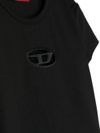 diesel - T-shirt nera con logo cut-out - 2