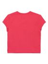 diesel - T-shirt rosa corallo con logo cut-out - 1