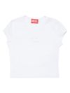 diesel - T-Shirt bianca con logo oval