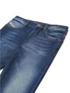 diesel - Dark blue wash-effect long jeans - 2