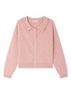 bonpoint - Cardigan rosa con colletto