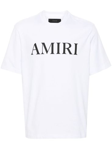 AMIRI - White cotton t-shirt with black logo