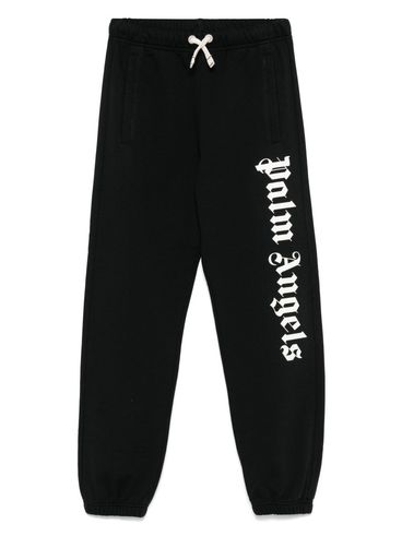 PALM ANGELS - Black sweatpants with logo on the leg