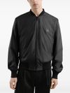 dolce & gabbana - Black bomber jacket with logo plaque - 1