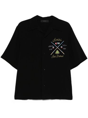 AMIRI - Black short sleeve shirt with print