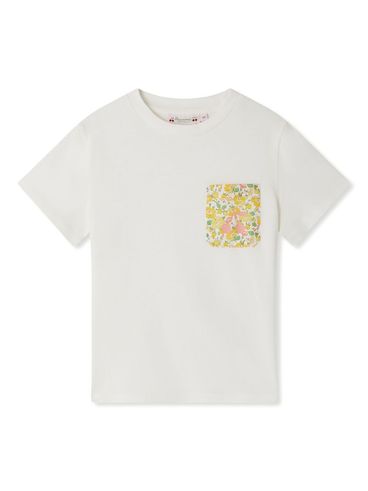 BONPOINT - T-Shirt con tasca florale cucita sul petto