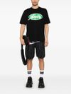 amiri - Cotton t-shirt with green logo print - 2