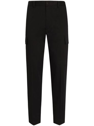 DOLCE & GABBANA - Black cotton pants with pockets