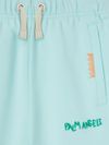 palm angels - Light blue shorts with stitched logo - 2