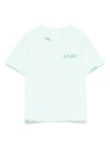 palm angels - Light blue t-shirt with logo