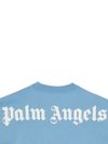 palm angels - Light blue t-shirt with collar logo - 1