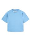 palm angels - Light blue t-shirt with collar logo