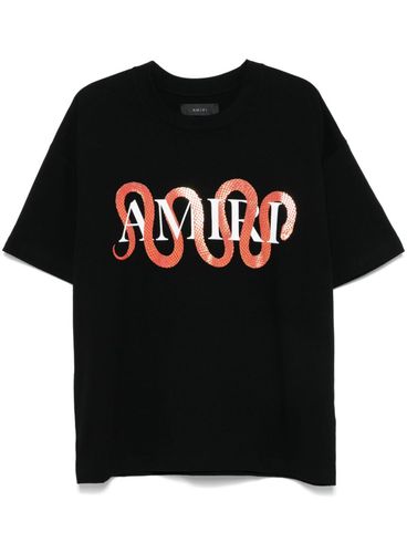 AMIRI - Cotton t-shirt with snake print