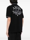 amiri - Black cotton polo with white logo - 3