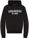 dsquared2 - Black hoodie in cotton with logo