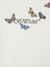 off-white - T-Shirt bianca con stampa grafica di farfalle - 1