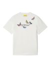 off-white - T-Shirt bianca con stampa grafica di farfalle