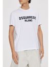 dsquared2 - White cotton t-shirt with print - 3