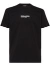 dsquared2 - Black cotton t-shirt with white logo writing