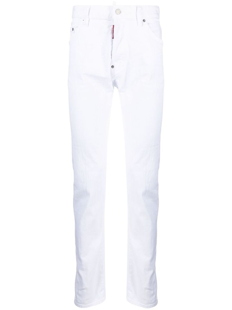 Shop Dsquared2 Bull Cool Guy Slim Fit White Jeans