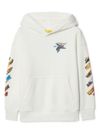 off-white - White hoodie with graphic print on the sleeves