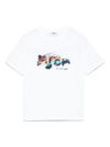 msgm - T-shirt con stampa grafica logo astratto