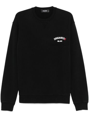 DSQUARED2 - Black cotton crewneck sweatshirt