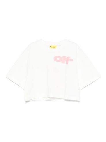 OFF-WHITE - T-shirt bianca con maniche 3/4