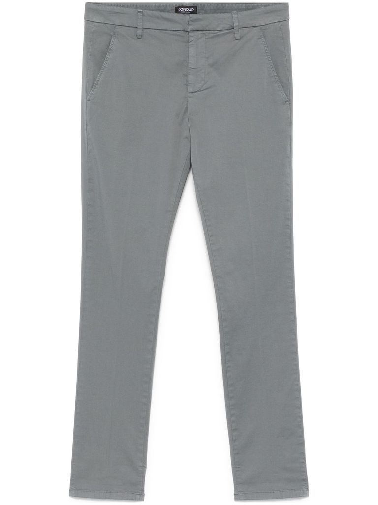 Dondup Grey Gaubert Chinos Pants In Grey