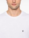 dondup - White cotton t-shirt with logo embroidery - 3